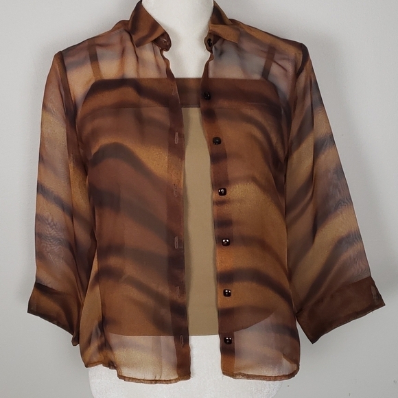 Collin Creek 3 piece Crop Pant Suit VGUC Made USA 4 - Picture 4 of 16